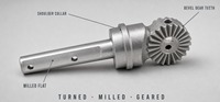 Tournage CNC, perçage, arbre d'engrenage conique en aluminium 6061, sur mesure, pour fraisage, pour usinage, arbre d'entraînement conique pour robot RC
