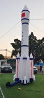 Modèle de Missile Gonflable Publicitaire LED Personnalisé en Gros avec Tissu Oxford 210D, Taille et Couleur Personnalisables