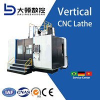 Tour vertical CNC à broche unique robuste DL GVL1600 à 2 axes avec commande Fanuc pour le tournage de brides et d'obturateurs hétéromorphes
