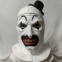 Nouveau Masque de Clown Terrifier Art, Accessoire de Costume d'Halloween, Masque de Fête d'Horreur en Latex Souple pour Carnaval