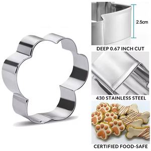 <span class=keywords><strong>Emporte</strong></span>-pièces en acier inoxydable en forme <span class=keywords><strong>de</strong></span> <span class=keywords><strong>patte</strong></span> <span class=keywords><strong>de</strong></span> <span class=keywords><strong>chat</strong></span> <span class=keywords><strong>de</strong></span> dessin animé et d'os <span class=keywords><strong>de</strong></span> chien pour biscuits et pâtisseries - Product Image 6