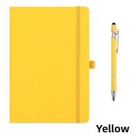 X515-1 Journal en cuir portable de luxe A6 personnalisé avec stylo, sangle élastique, logo personnalisé imprimé en sérigraphie pour les promotions