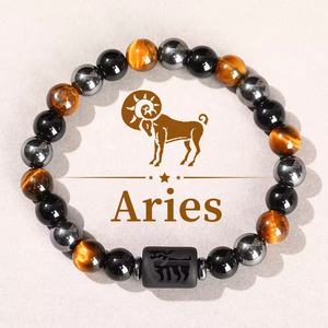 Bracelet JD GEMS Populaire des Douze Constellations du Zodiaque en Pierres Naturelles, Meilleure Vente, Bracelet en Perles Fines - Product Image 2