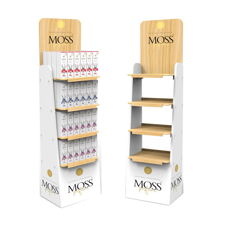 Apache Custom Floor Wood Aromatherapy Display Rack for Brand Store