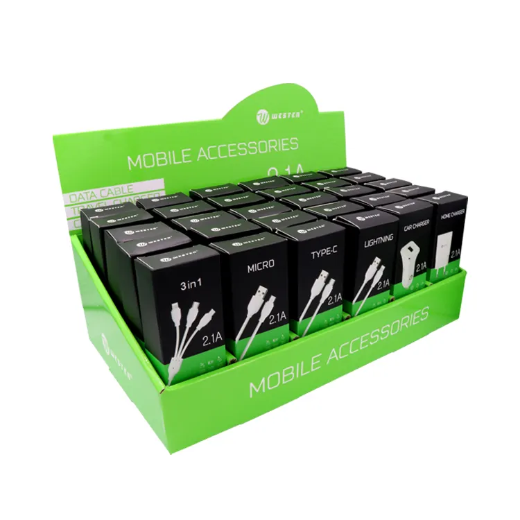 कस्टम आकार फैक्टरी प्रत्यक्ष बिक्री उत्पादन काले यूएसबी डाटा केबल चार्जर पैकेजिंग बक्से