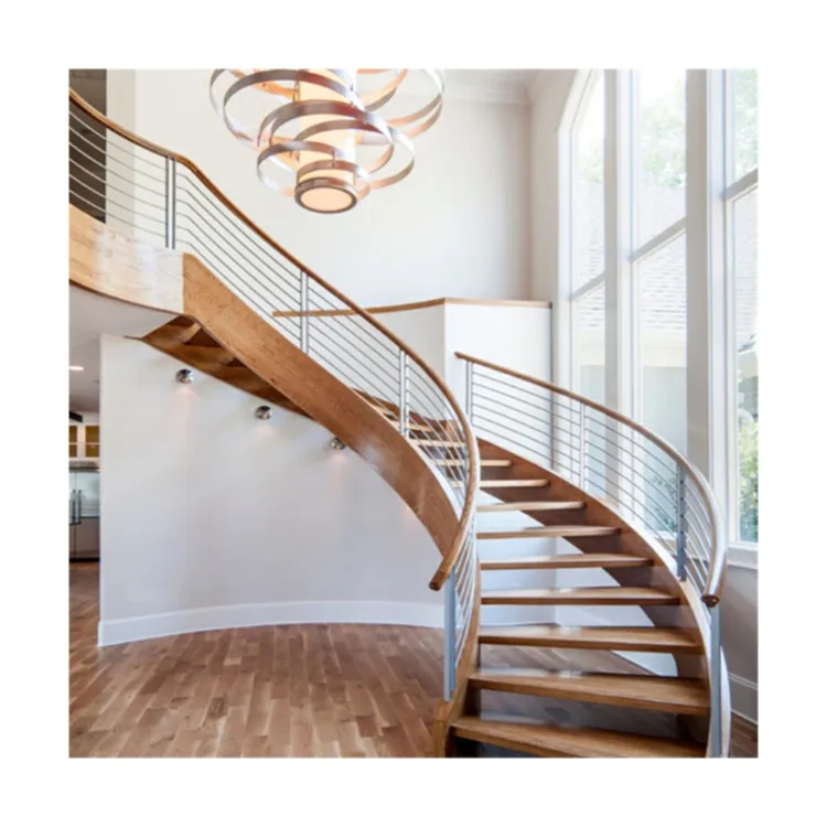 Kavisli merdiven en ucuz modelleri demir merdiven Modern merdiven fabrika doğrudan tedarik merdiven
