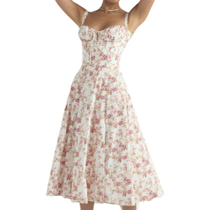 lady short dress Liv White Corset Dress