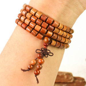 Pulsera de cuentas de palisandro birmano, 108 cuentas, cuentas de oración budistas, estilo chino tradicional, joyería coleccionable unisex - Product Image 4