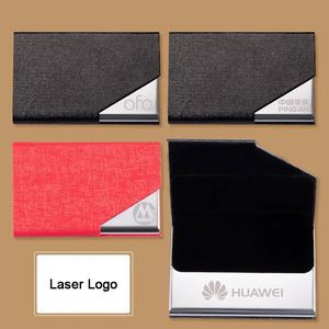 กล่องใส่บัตรธุรกิจโลหะสแตนเลสเปล่า  พร้อมช่องใส่บัตร PU  สลักโลโก้ตามสั่ง - Product Image 4