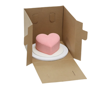 Boîtes d'emballage alimentaire en <span class=keywords><strong>carton</strong></span> pliables de haute qualité pour gâteaux, desserts, biscuits, beignets et pâtisseries - Product Image 1