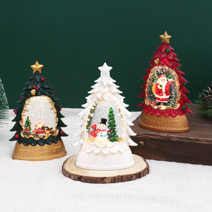 Lanterne de Cabine Téléphonique Lumineuse Rouge de Noël <span class=keywords><strong>Vintage</strong></span> Bonhomme de Neige Figurine de Père Noël Décoration de Cabine Téléphonique pour la Saison des Vacances - Product Image 2