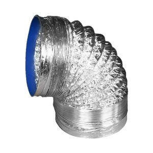 Tuyau d'extraction flexible Zhianxin pour hotte de cuisine, double couche en fil d'acier de 1 mm et feuille d'aluminium, pour la ventilation de cuisine - Product Image 3