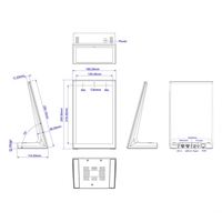 Monitor layar sentuh bentuk L, tampilan iklan teknologi grosir dengan kamera dan tablet android komputer