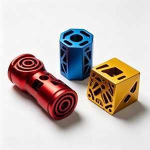 Piezas de Aleación de Aluminio y Acero Inoxidable Mecanizadas con CNC de Precisión, Anodizadas en Rojo, Azul y Dorado, Herrajes Metálicos Mecánicos Personalizados - Product Image 3