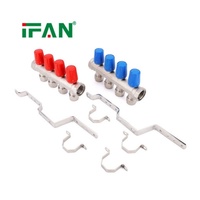 IFAN Vente Chaude DN25*3/4" Collecteur PEX 2-8 Voies pour Chauffage au Sol Eau Froide et Chaude