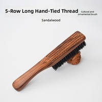 Brosses à cheveux en bois de santal de haute qualité, résistantes à la perte de poils, avec 5 rangées de brosses à fil nouées à la main