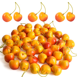 Vente en gros de modèles de cerises artificielles rouges et jaunes pour Noël et Thanksgiving - Product Image 3