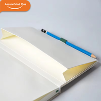 Carnet de notes professionnel en lin durable avec couverture rigide, sangle élastique, impression personnalisée, pages épaisses - Cadeau écologique pour les entreprises