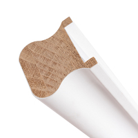 Rampe d'escalier en bois Hechang sur mesure, moderne, blanche, apprêtée, durable et écologique, longueur 3,9 m, pour escaliers d'hôtel et plinthes