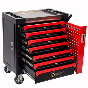 Camión de <span class=keywords><strong>herramientas</strong></span> de cajón grueso portátil de servicio pesado de 404 piezas 7 cajones con equipo de vehículo de polea - Product Image 1