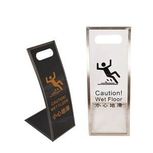 Señal indicadora de pie curvada de acero inoxidable - Product Image 2