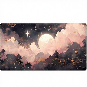 Özel Logo Pembe Siyah Oyun Masası Matı XXL Dikişli Kenarlar Özel Oyun <span class=keywords><strong>Mousepad</strong></span>'i Üreticisi XL Ofis Masası - Product Image 1