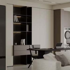 Meuble TV mural en bois contemporain et moderne, étagère à chaussures pour salon, empilable pour appartement, hôtel, entrepôt - Product Image 1