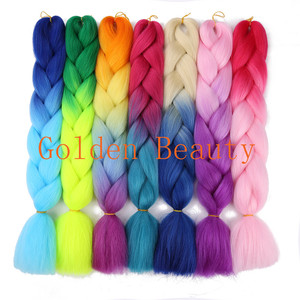 24inch <strong>Jumbo</strong> <strong>Braids</strong> Synthetic Hair Extension Ombre Braiding Hair One Piece Afro Bulk Hair Crochet <strong>Jumbo</strong> Box <strong>Braids</strong> - Product Image 5