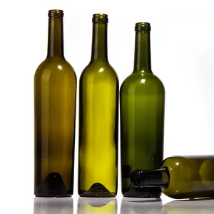 Nuovo Design facile da aprire bottiglia di Champagne 750Ml verde antico bottiglia di liquore per spiriti