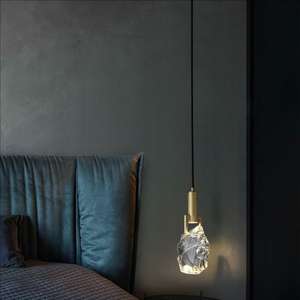 BGST nordique luxe cristal LED <span class=keywords><strong>suspension</strong></span> en laiton <span class=keywords><strong>Suspension</strong></span> <span class=keywords><strong>Luminaire</strong></span> pour salle à manger chambre chevet disponible moyen nouveau - Product Image 2