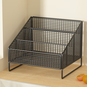 Condiment <b>Storage</b> Rack 2 Tier Countertop Rust Resistant <b>Kitchen</b> Organizer With Compartments For Food And Spices - Product Image 2