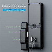 Serrure de porte intelligente étanche avec déverrouillage par empreinte digitale et application Tuya, par mot de passe ou clés, pour portails et portes de clôture