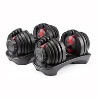 Ensemble d'haltères réglables automatiques Snode Power Silver Water, avec options de 2,5 kg et ensembles de 15 kg, plaques unisexes