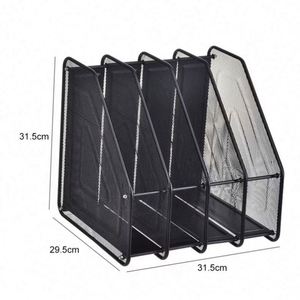Custom Brand Black Four-Column Metal Data Rack Desktop Office Stationery Basket With Four Link <b>File</b> Trays 12 Per <b>Box</b> - Product Image 4
