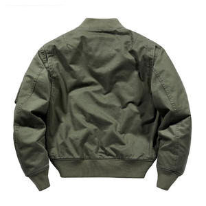 Blouson aviateur à col montant épais pour homme, 100% coton, LOGO personnalisé, veste d'coach, veste de vol, automne et hiver - Product Image 3