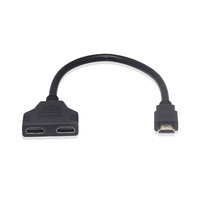 Kabel Multimedia HD berlapis emas kualitas tinggi 1 Input 2 Harness Output hdmisplit