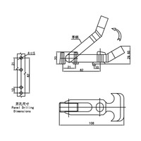 Loquet de tirage flexible en caoutchouc en forme de T HJ boîte à outils refroidisseur d'équipement médical matériel de pince à moraillon élastique