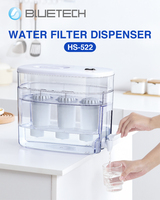 Caraffa Filtrante per Acqua Domestica da 9L con Dispenser, Tecnologia Microflow, Rimuove il Cloro per Acqua Dura