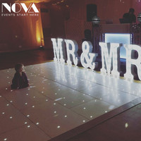 Scène de mariage NOVA, piste de danse blanche étoilée pour fête