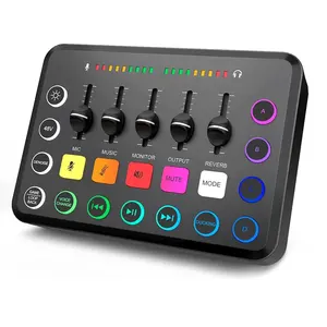 <span class=keywords><strong>Tarjeta</strong></span> <span class=keywords><strong>de</strong></span> <span class=keywords><strong>Sonido</strong></span> Profesional F11 para Transmisión <span class=keywords><strong>en</strong></span> Vivo, Mezclador <span class=keywords><strong>de</strong></span> Audio <span class=keywords><strong>de</strong></span> 5 Canales, Equipo <span class=keywords><strong>de</strong></span> Podcast, Mezclador <span class=keywords><strong>de</strong></span> Voz para Juegos, para <span class=keywords><strong>PC</strong></span>, Música - Product Image 1