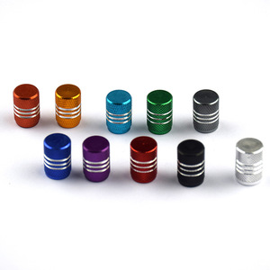 Tapas de Válvula de Aleación de Aluminio Coloridas, Estilo Americano, Tapas de Neumáticos de Acero Inoxidable para Automóviles, Tamaño General - Product Image 1