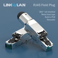 Connecteurs Ethernet de terrain réutilisables Linkwylan Gigabit Cat6 à installation rapide, blindés, sans outil, RJ45