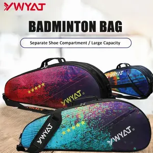 3-Pack Custom Portable Racquet Sport Bags Single Double Shoulder Large PU Capacity Thick <b>Badminton</b> Tennis <b>Racket</b> <b>Cover</b> Backpack - Product Image 5