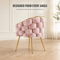 Vente en gros à bas prix de chaises de salle à manger en velours chaise de loisirs de luxe moderne pour chambre à coucher appartement restaurant