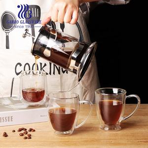 Tazas de café y té, resistentes al calor, sin BPA, vidrio de doble pared, tazas al por mayor, vasos de vidrio para <span class=keywords><strong>India</strong></span>, Polonia, mercado europeo - Product Image 5