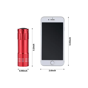 Nhà Máy Bán Sỉ Nhôm Mini Mát Ánh Sáng Trắng <span class=keywords><strong>9</strong></span> <span class=keywords><strong>LED</strong></span> Đèn Pin AAA Pin Powered Cầm Tay <span class=keywords><strong>Torch</strong></span> Cho Món Quà Giáng Sinh - Product Image 3