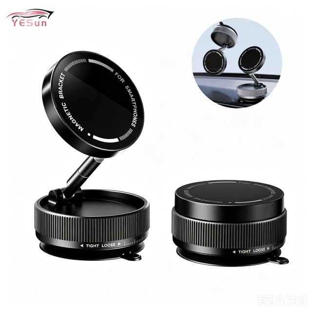Hot Selling Vacuum Suction Magnetic Car Phone Holder Folding Universal Mobile Phone Stand for Home Gym Car Screens Mount Gift