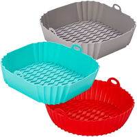 Tapis de cuisson en silicone alimentaire pour friteuse à air, 60g, réutilisable, résistant à la chaleur, sans BPA, compatible lave-vaisselle, pour la cuisson et la pâtisserie domestiques