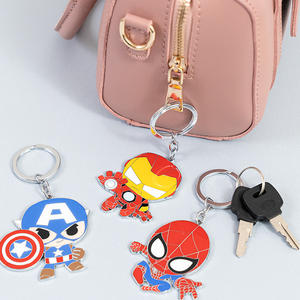 Llavero de Metal con Mosquetón Tejido Personalizado con Estampado UV de Dibujos Animados de Animales, en Forma Irregular, Venta Caliente de Fábrica - Product Image 5