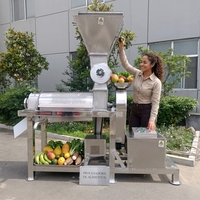 Industriële grote roestvrijstalen spiraalpersmotor voor fruitverwerkingsbedrijven, hoge productiviteit, 1500W, voor fruit- en groentesap